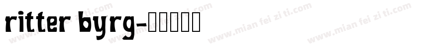ritter byrg字体转换